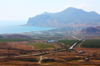 güzel manzara, Kırım Dağları, göl, deniz ve alanların