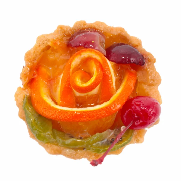 Pedazo de pastel de fruta fresca — Foto de Stock