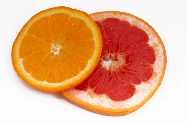 Orange, Grapefruit (Schneideweg)) — Stockfoto
