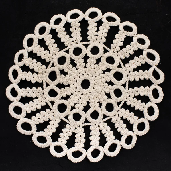 stock image White handmade lace