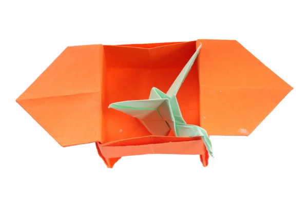 Papirkasse - simpel origami - Stock-foto
