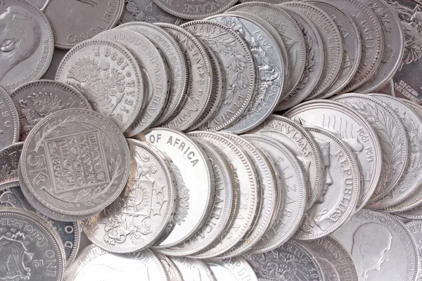 古い銀のコイン — ストック写真