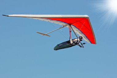 Hang gliding in Crimea clipart