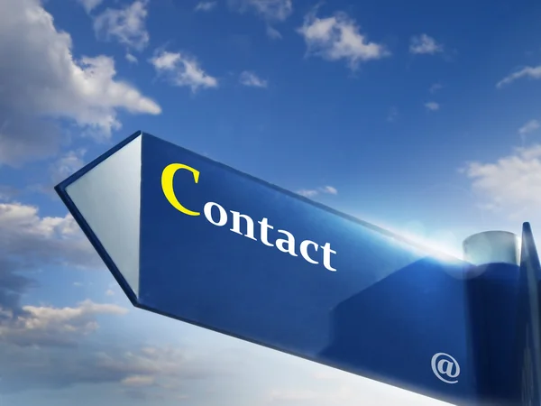 Contact Road Sign — Stock Photo, Image