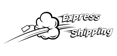 Express shipping vector icon. Ideal for delivery and courier usage clipart