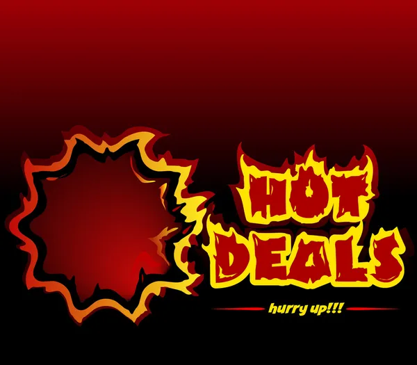 Hot Deals Werbe Vektor Banner Können Sie Banner Für Einen — Stockvektor