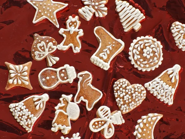 Sweet christmas gingerbreads — Stockfoto