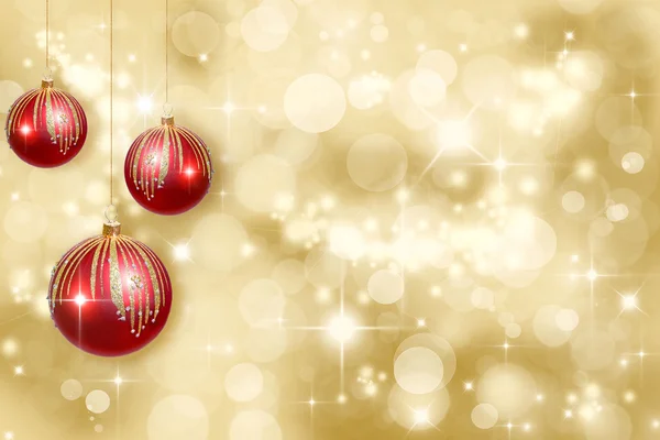Christmas Ornament på en guld bakgrund — Stockfoto