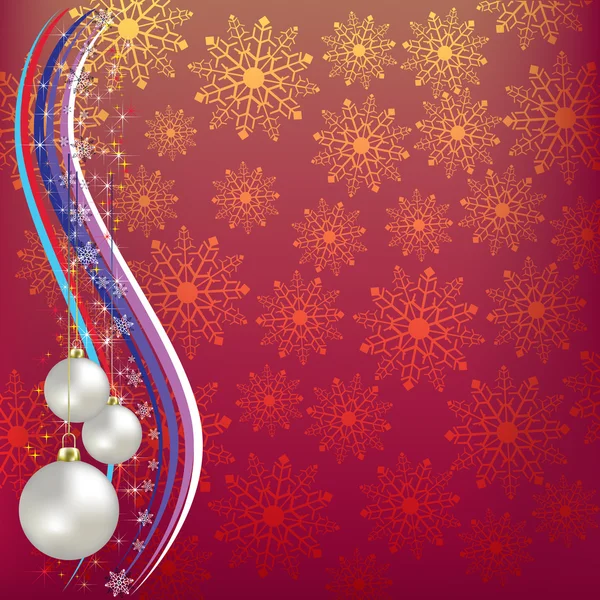 抽象的な背景に白いボールを挨拶クリスマス — ストックベクタ