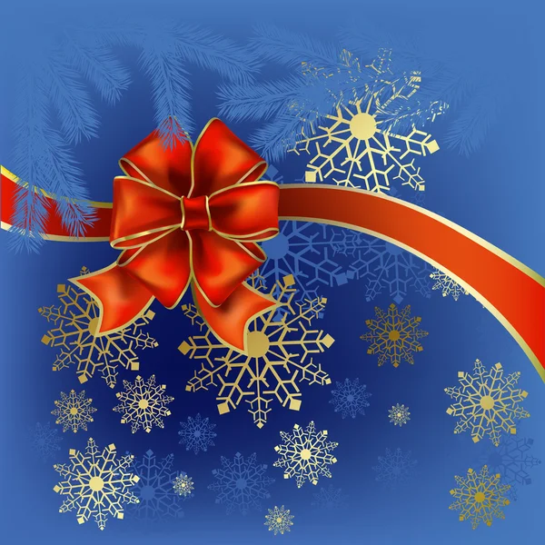 Jul gåva röda bow abstrakt bakgrund — Stock vektor