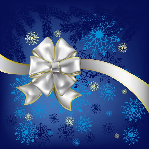 Χριστούγεννα δώρο λευκό τόξο αφηρημένα φόντο — Διανυσματικό Αρχείο