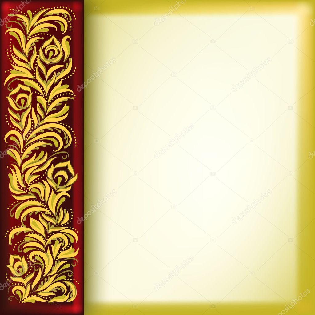 Abstract background with golden floral ornament Stock Vector Image by ...