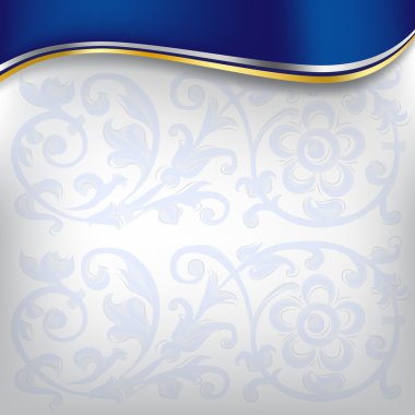 Golden wave on blue background clipart