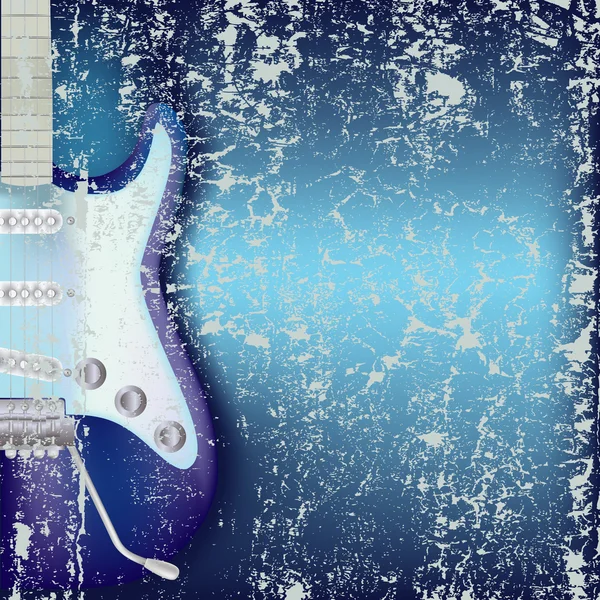 Abstract cracked background electric guitar — Stock Vector