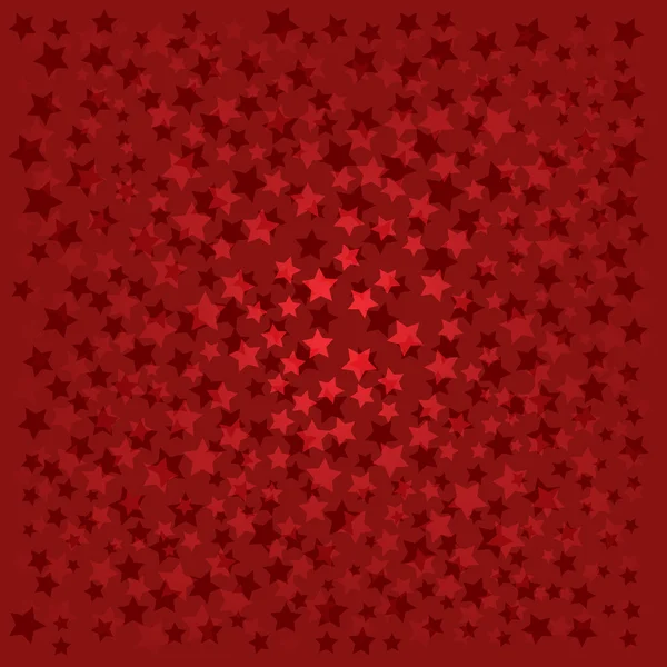 Fundo abstrato com estrelas vermelhas no vermelho — Vetor de Stock