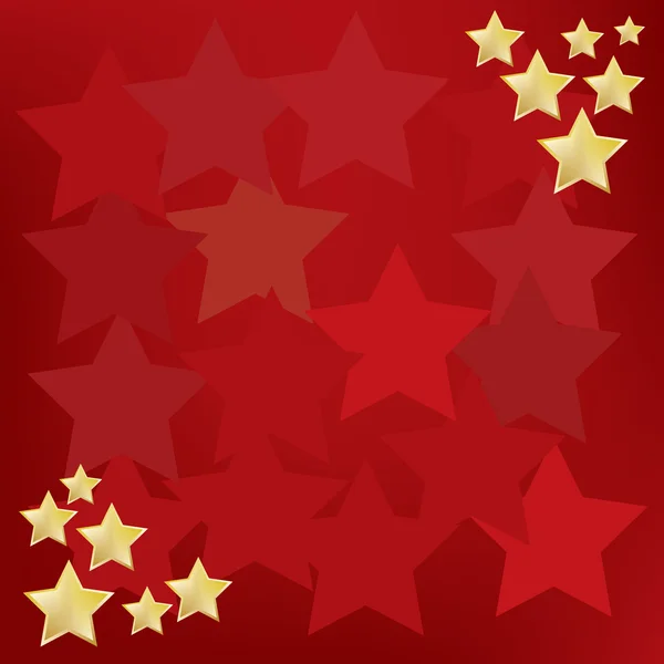 Abstrakter Hintergrund mit goldenen Sternen — Stockvektor