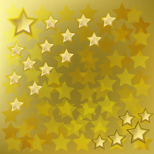 Abstract background with gold stars — Stock Vector