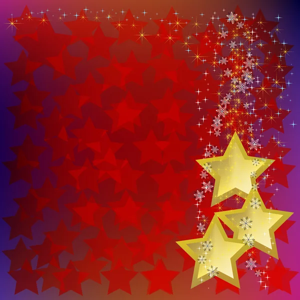 Altın yıldız ile Noel arka plan — Stok Vektör