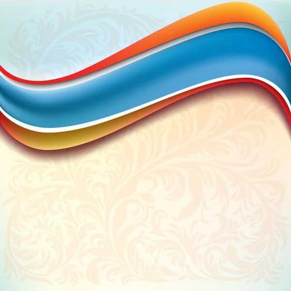 Fond abstrait avec vague bleue — Image vectorielle