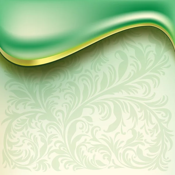 Abstrakter Hintergrund mit grüner Welle — Stockvektor
