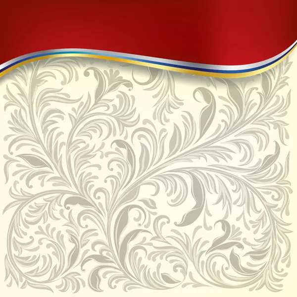 Абстрактный фон с цветочным орнаментом на белом — стоковый вектор