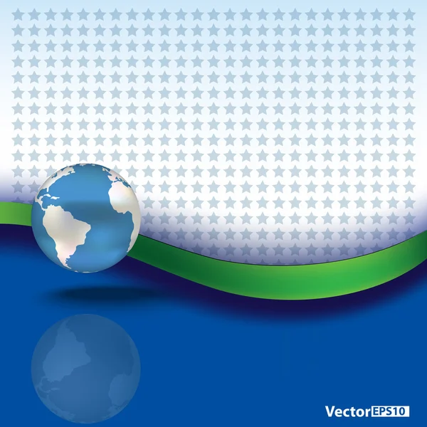 Fond abstrait avec globe bleu — Image vectorielle