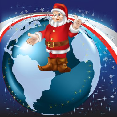 Noel Noel Baba üzerinde dünya tebrik
