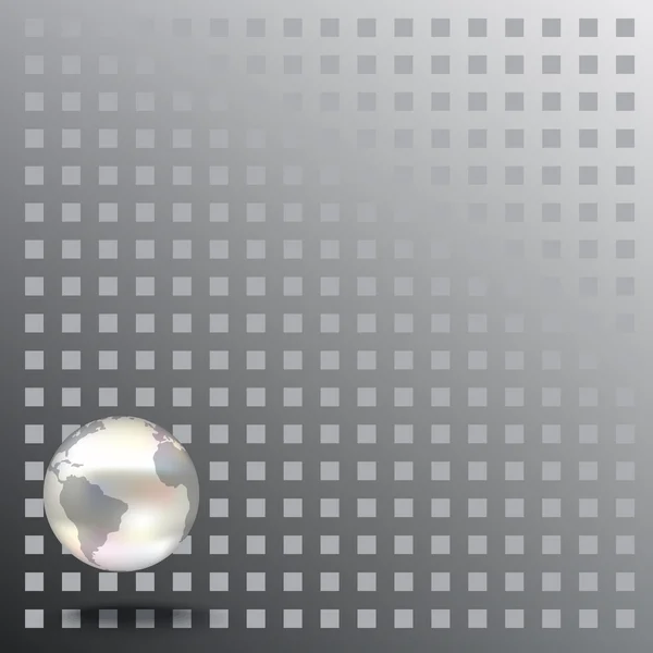 Абстрактний фон з глобусом на сірому — стоковий вектор