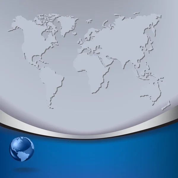 Contexte commercial abstrait avec carte de la terre — Image vectorielle
