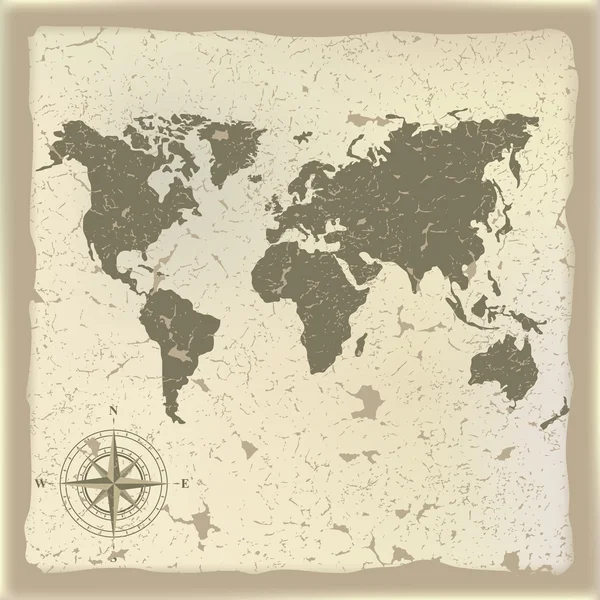 Arka plan eski harita — Stok Vektör