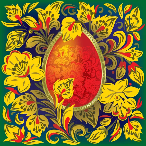 Fond de Pâques floral — Image vectorielle
