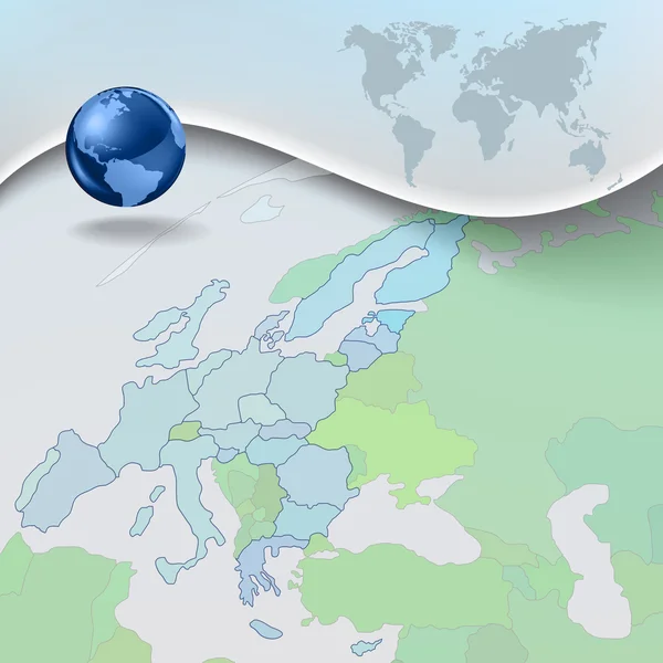 与地球的抽象业务蓝色背景 — 图库矢量图片