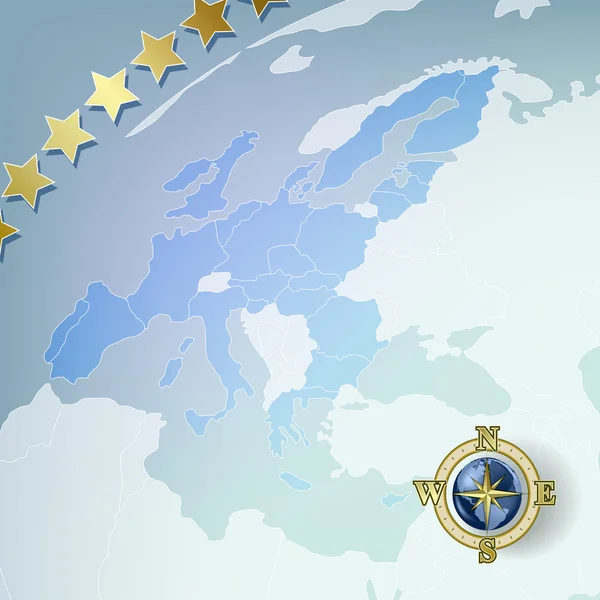 Fond abstrait avec carte europe — Image vectorielle