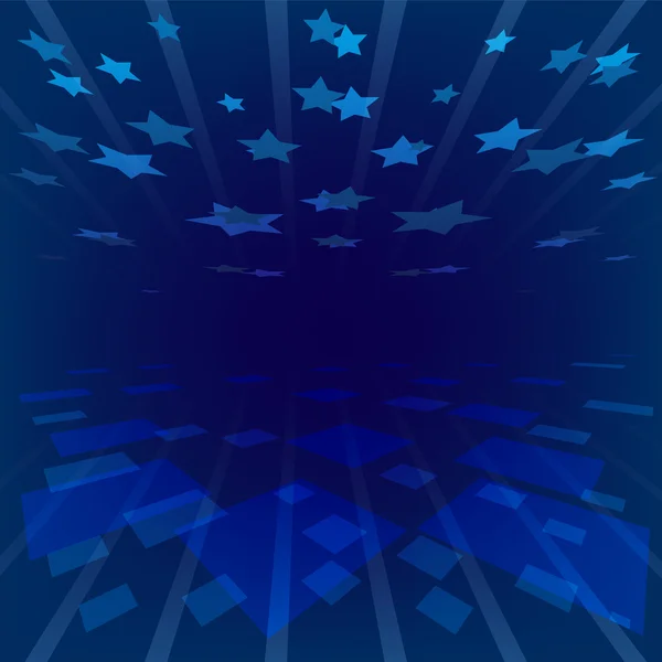 Abstrakter Hintergrund blaue Sterne — Stockvektor