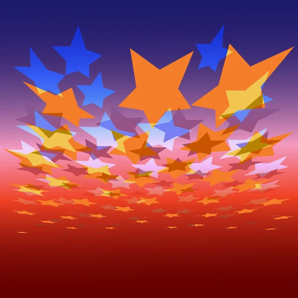 Abstrakter Hintergrund rote Sterne — Stockvektor