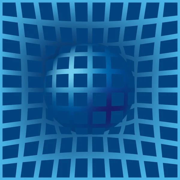 在一个蓝色抽象背景黑色方格 — 图库矢量图片