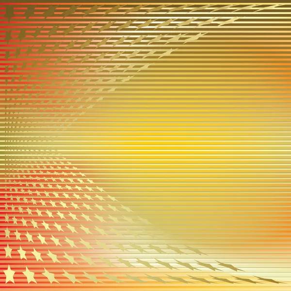 金の星の背景の色と抽象的な図 — ストックベクタ