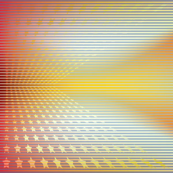 Illustration Abstraite Avec Des Étoiles Sur Fond Couleur — Image vectorielle