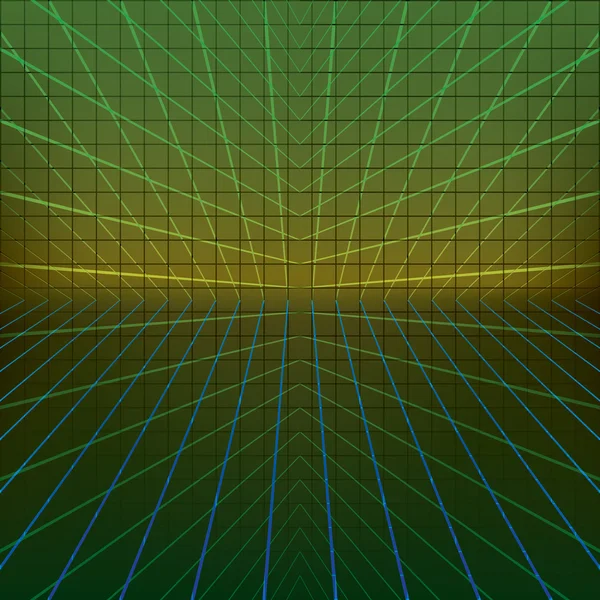 与正方形和条状抽象绿色背景 — 图库矢量图片