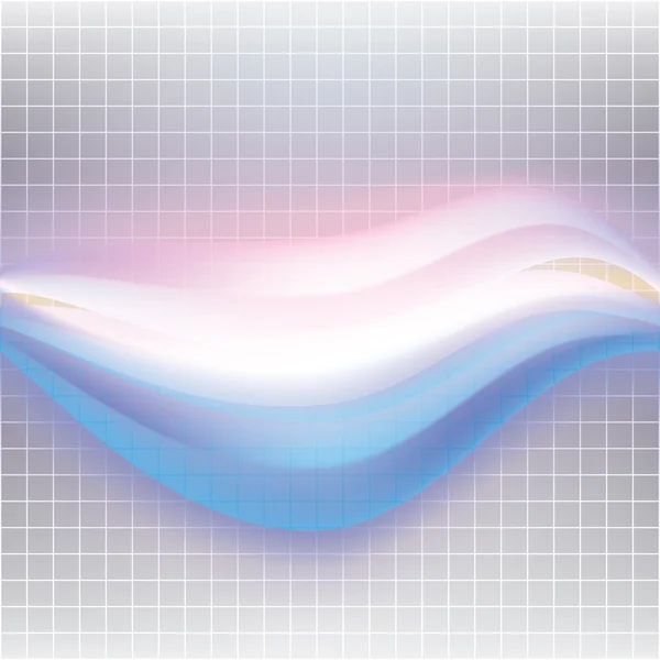 Abstrakter Farbhintergrund Mit Weißen Quadraten Und Wellen — Stockvektor