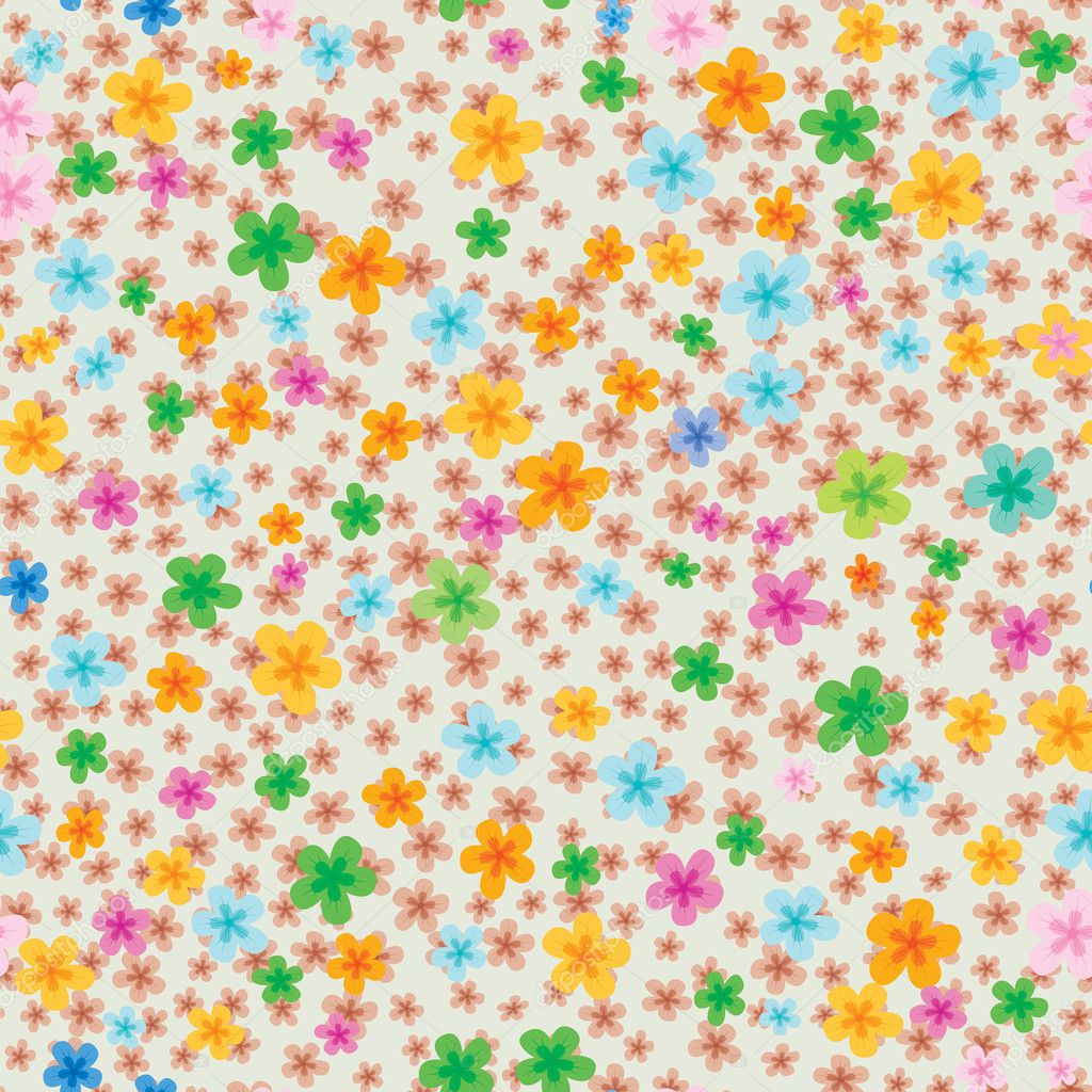 Floral Wallpaper Seamless Texture — Stock Vector © Lembit #5085070