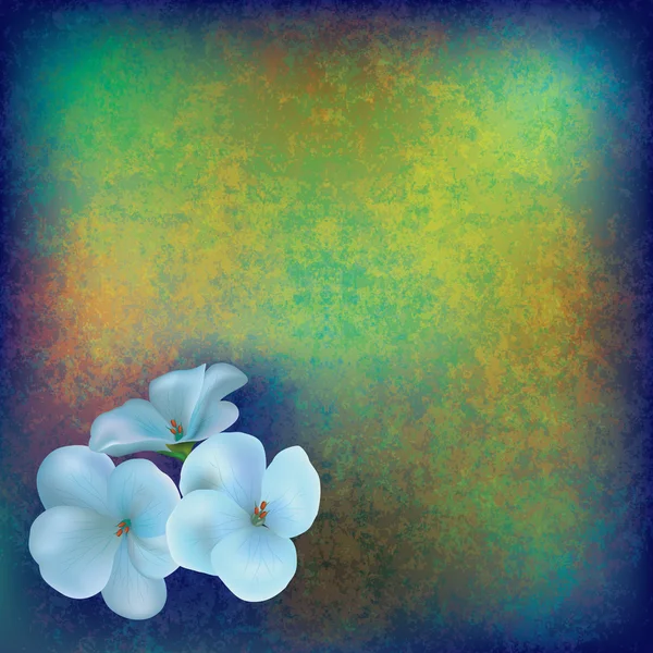 Grunge floral illustratiun — Vetor de Stock