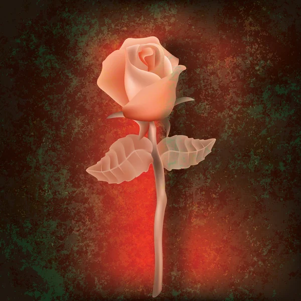 Illustration florale abstraite avec rose — Image vectorielle