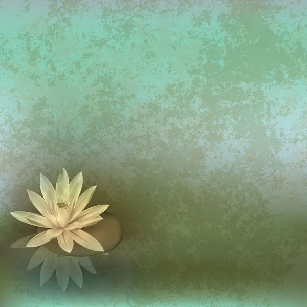 Abstrakte Grunge-Illustration mit Lotus — Stockvektor