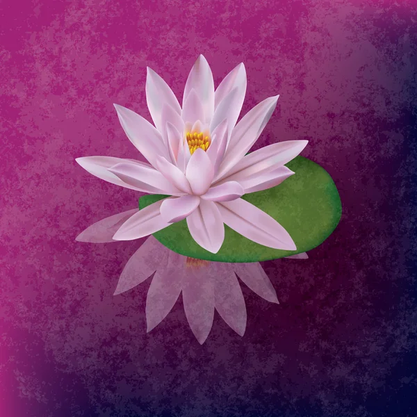 Abstraktní grunge ilustrace s lotus — Stockový vektor