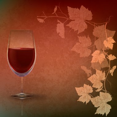 abstract grunge illustration with wineglass clipart
