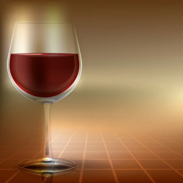 Illustrazione astratta con bicchiere da vino — Vettoriale Stock