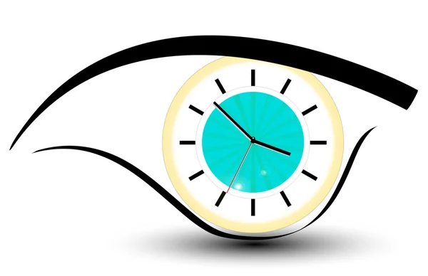 Eye ball годинник — стоковий вектор