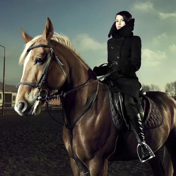 Elegancki jeździec — Zdjęcie stockowe