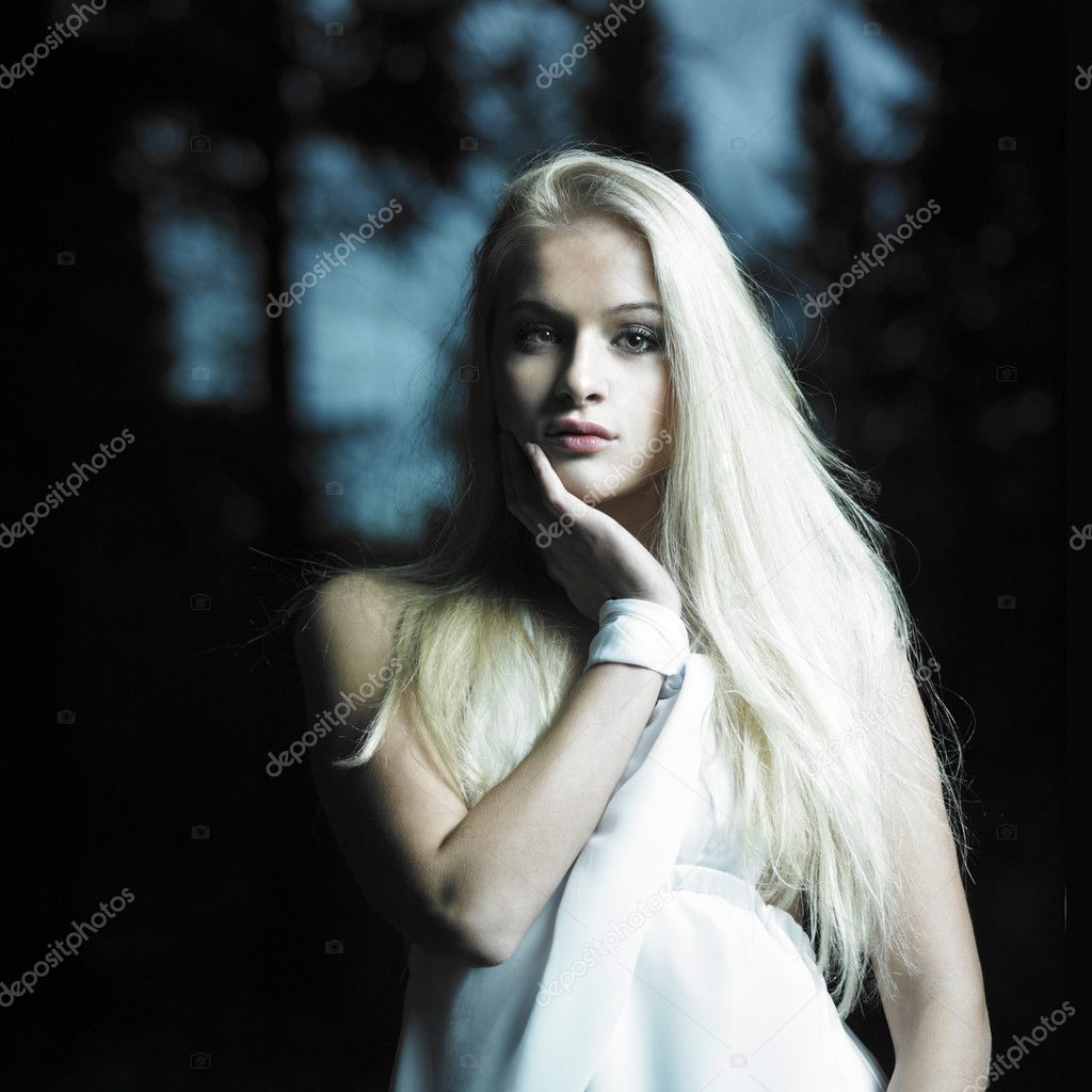 Girl in fairy forest